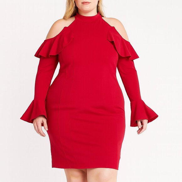 Free People Dresses & Skirts - Free People Red Sweet Talk Mini Dress Off Shoulder Size Large